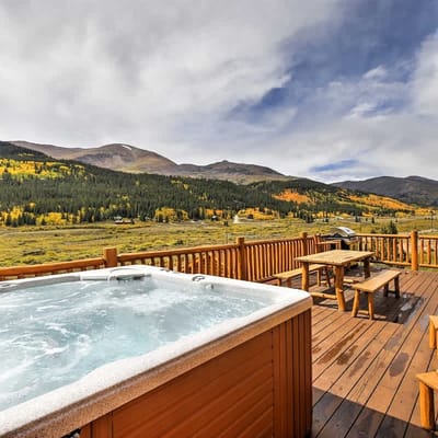 Secluded Alma Log Cabin | Hot Tub | Mountain View
